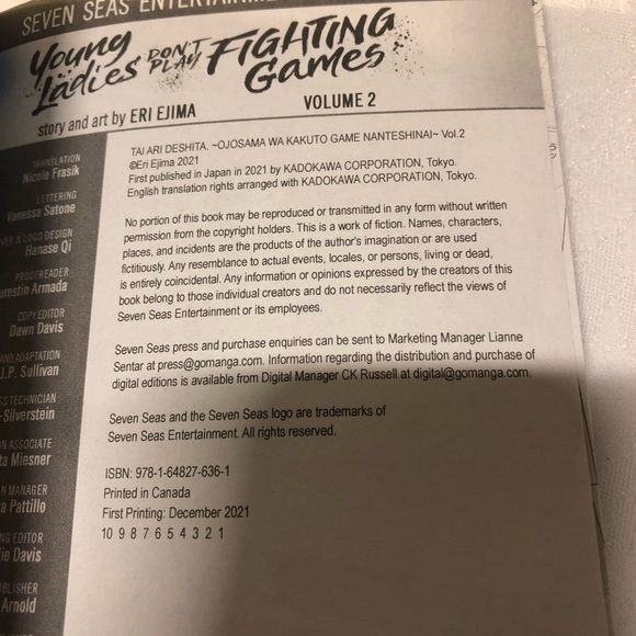 Anime Book Graphic Novel Young Ladies Don’t play Fighting Games- Eri Ejima Teen - Picture 5 of 8